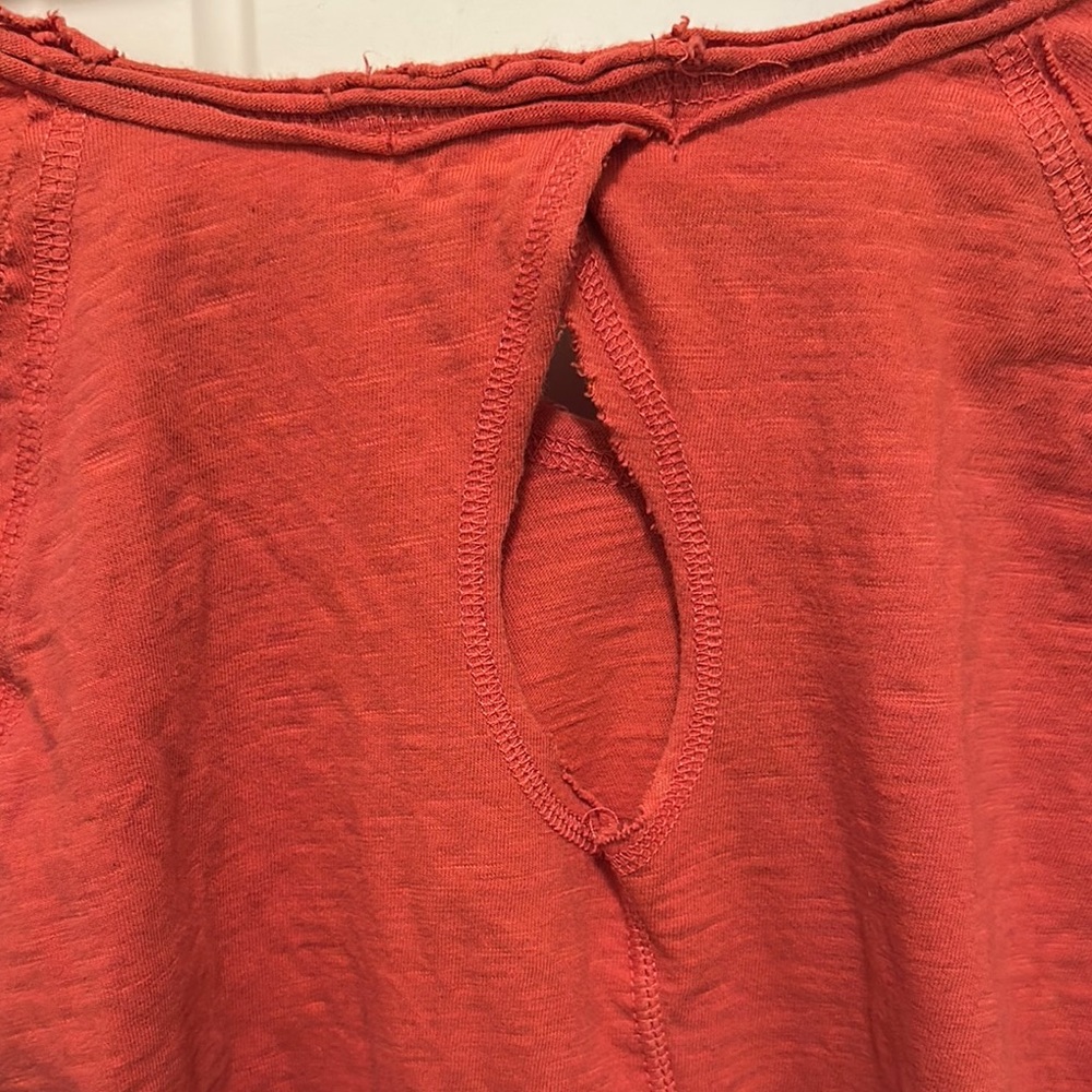 Relaxed Pink/Coral 3/4 Sleeve Oversized Tunic - Picture 5 of 7